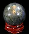 Flashy Labradorite Sphere - Great Color Play #37668-1